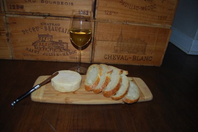 white wine and cheese